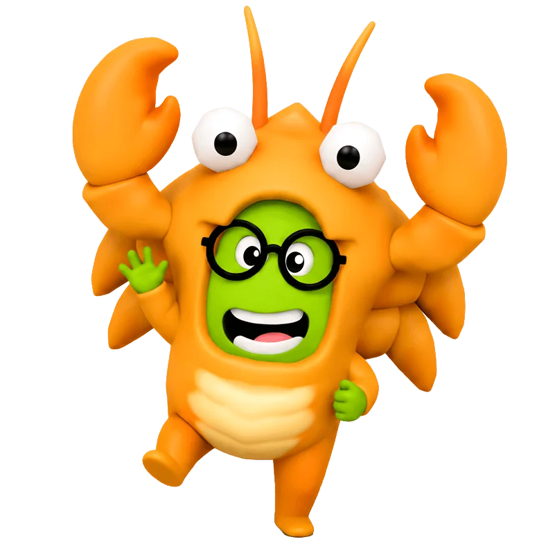 A character in a crab-shell costume from the Crab Event.