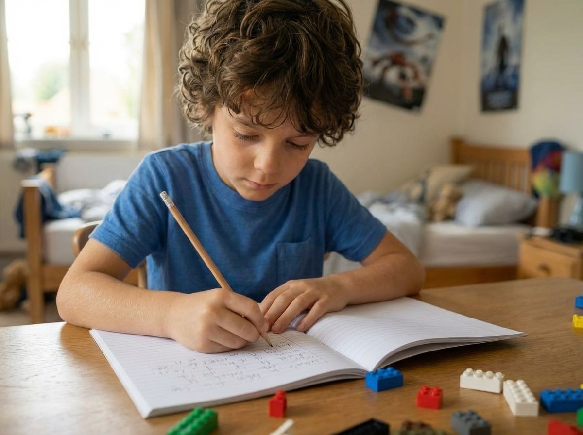 Child engaged in tutoring session