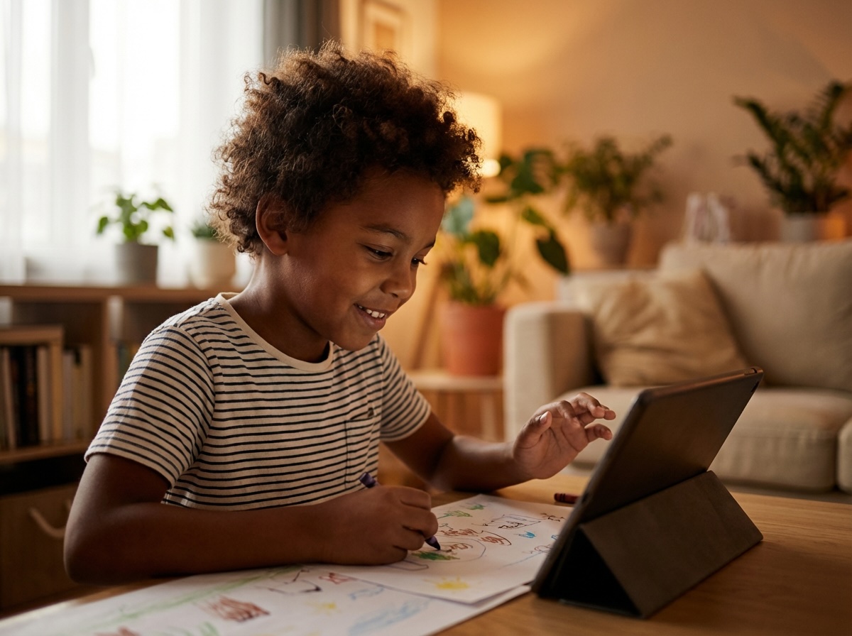 Student working with tutor online