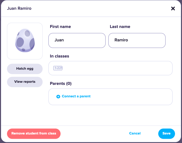 Select Hatch Egg in the Options menu